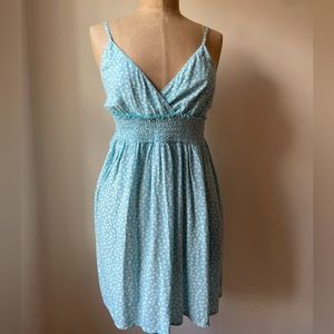 Blue floral dress